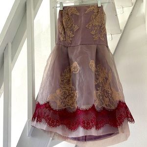 ASOS Tulle Embroidered Strapless Dress